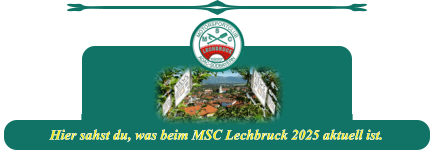 Hier sahst du, was beim MSC Lechbruck 2025 aktuell ist.