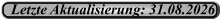 Letzte Aktualisierung: 31.08.2026