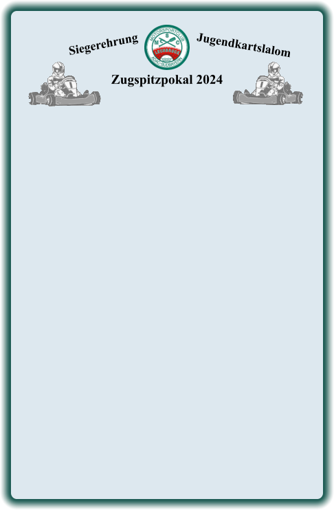 Zugspitzpokal 2024 Jugendkartslalom  Siegerehrung